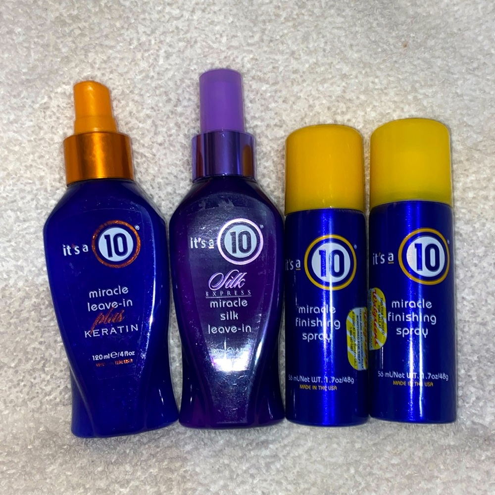 🙋‍♀️ "it's a 10" Bundle Pack leave-in plus keratin miracle finishing set hair